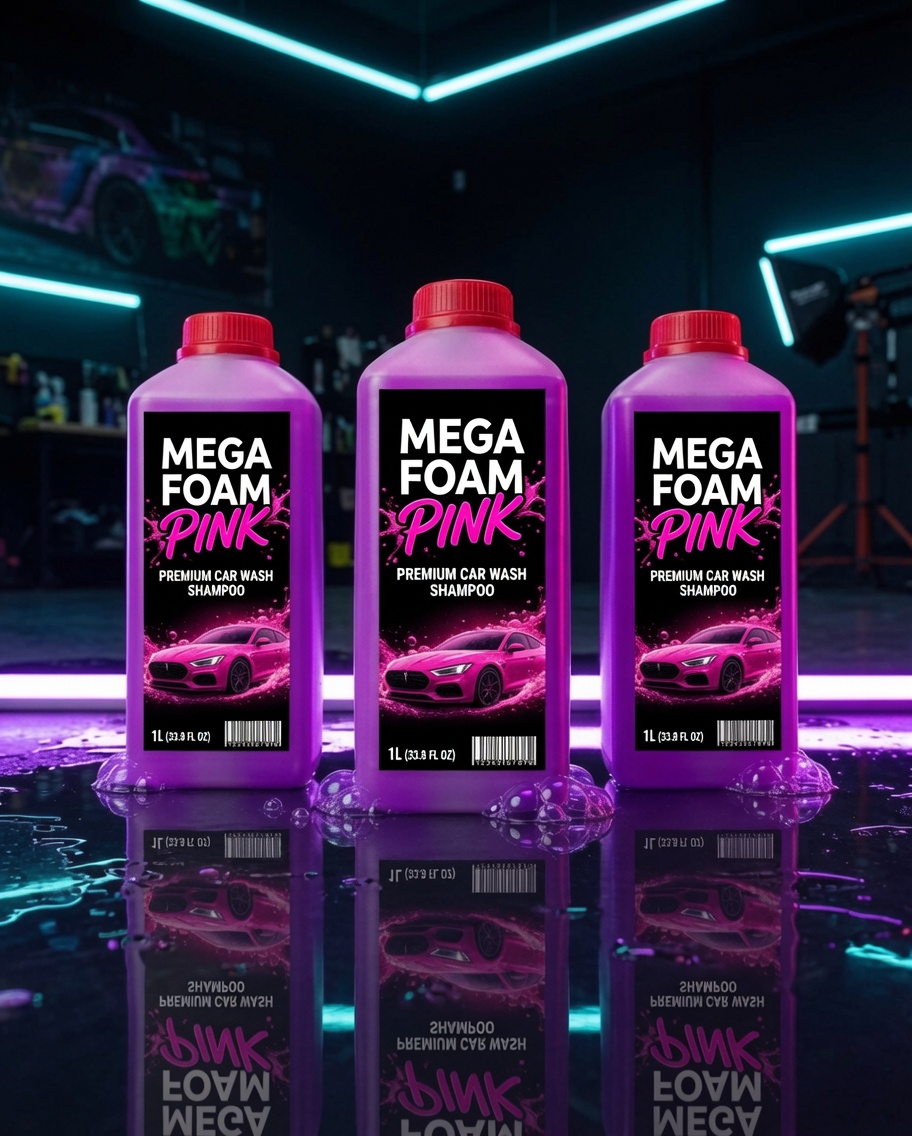3 пляшки MEGA FOAM PINK